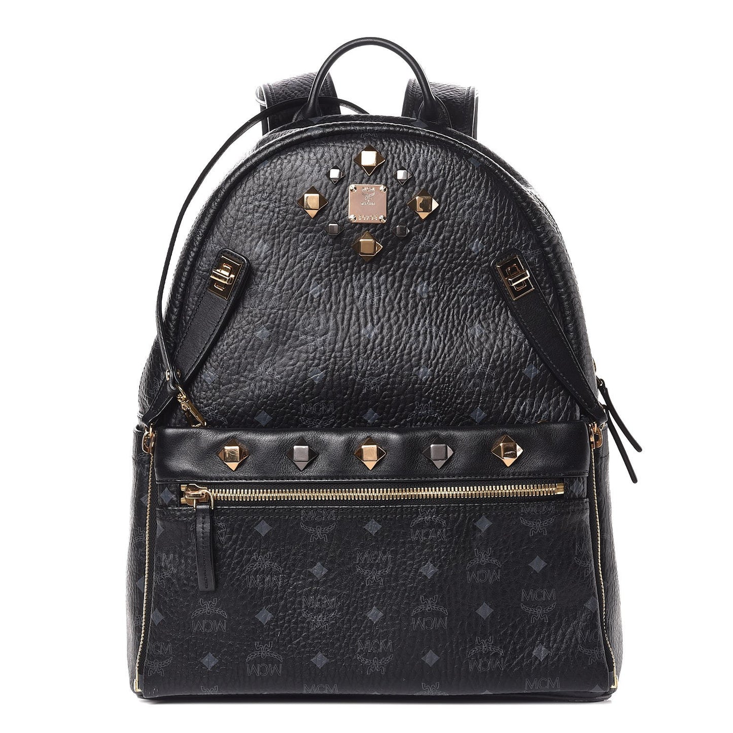 Visetos Medium Studded Dual Stark Backpack Black