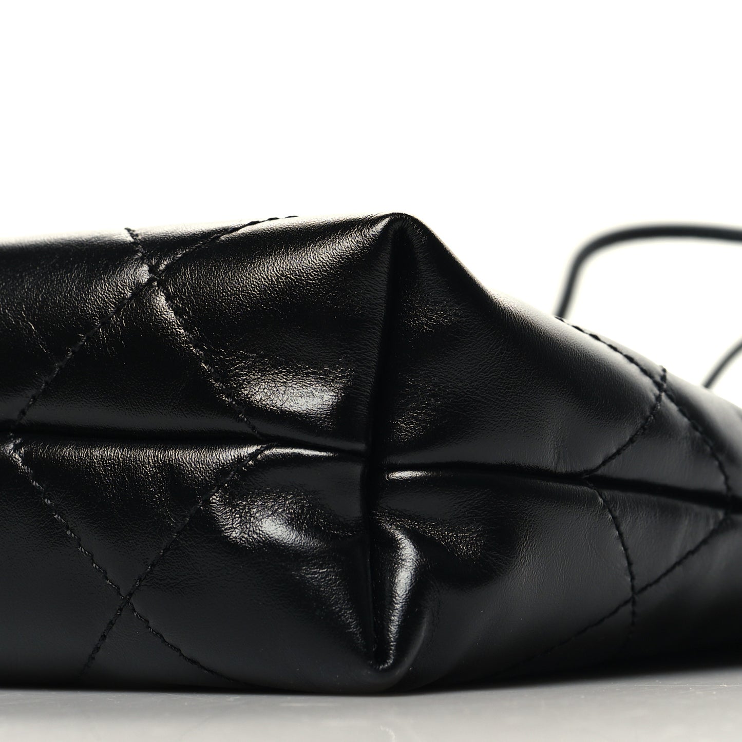 Shiny Calfskin Quilted Mini Chanel 22 Black
