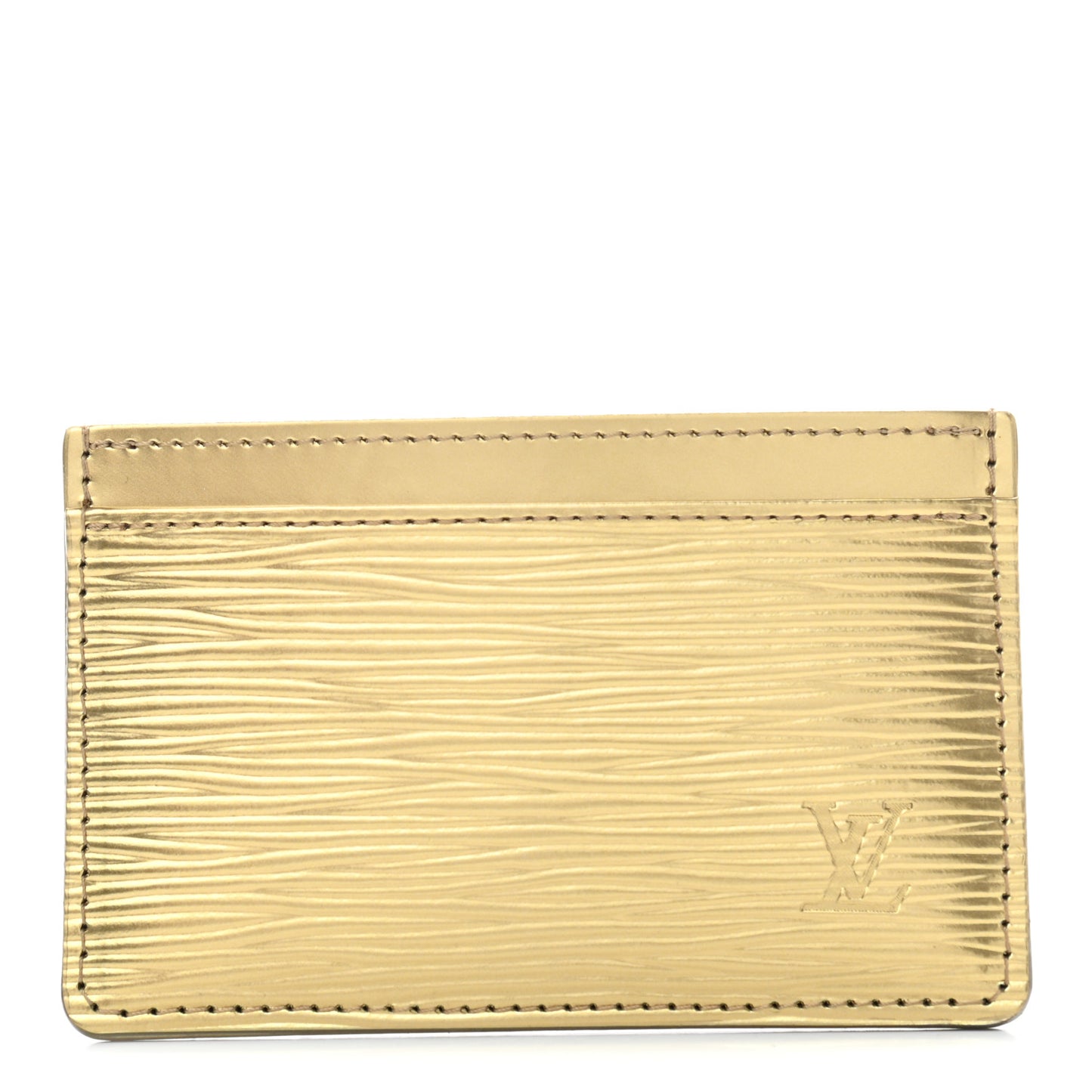Epi Card Holder Gold