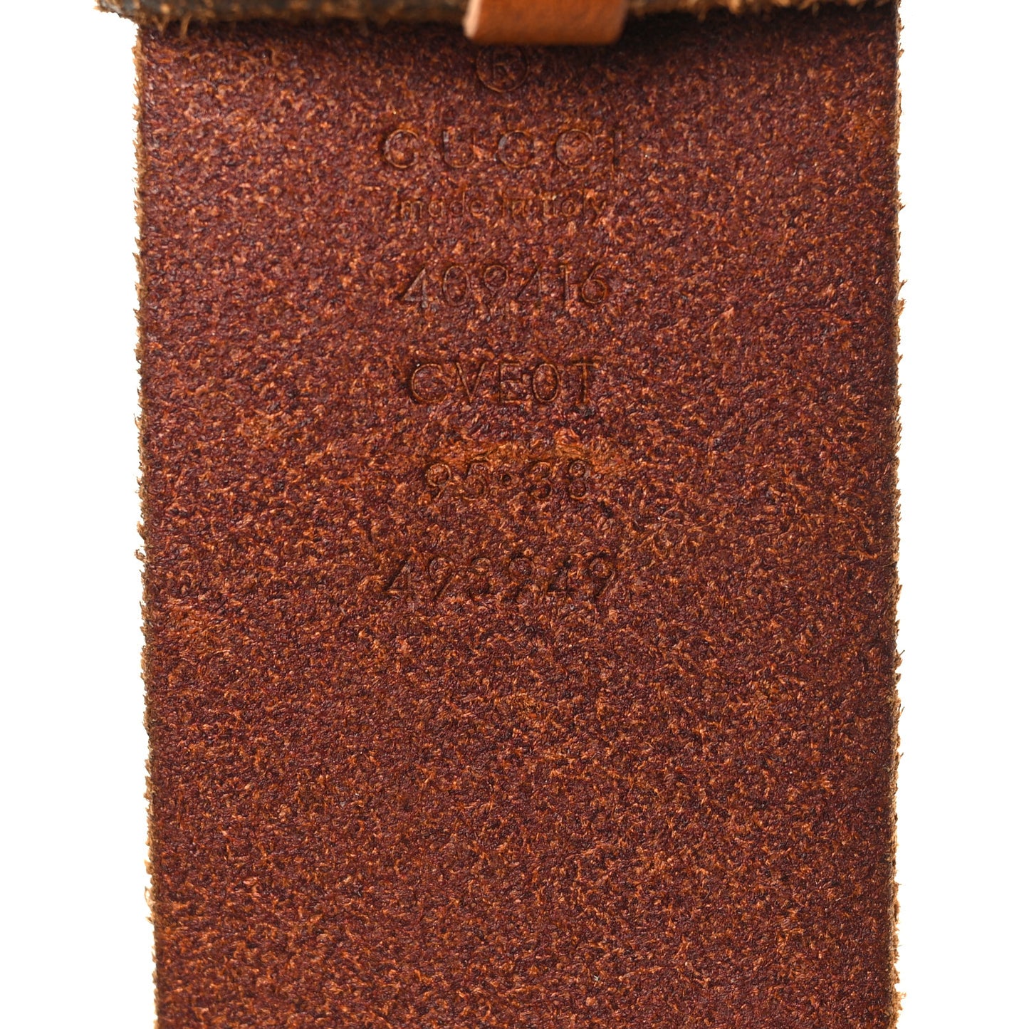 Faded Calfskin Double G 40mm Belt 95 38 Cuir