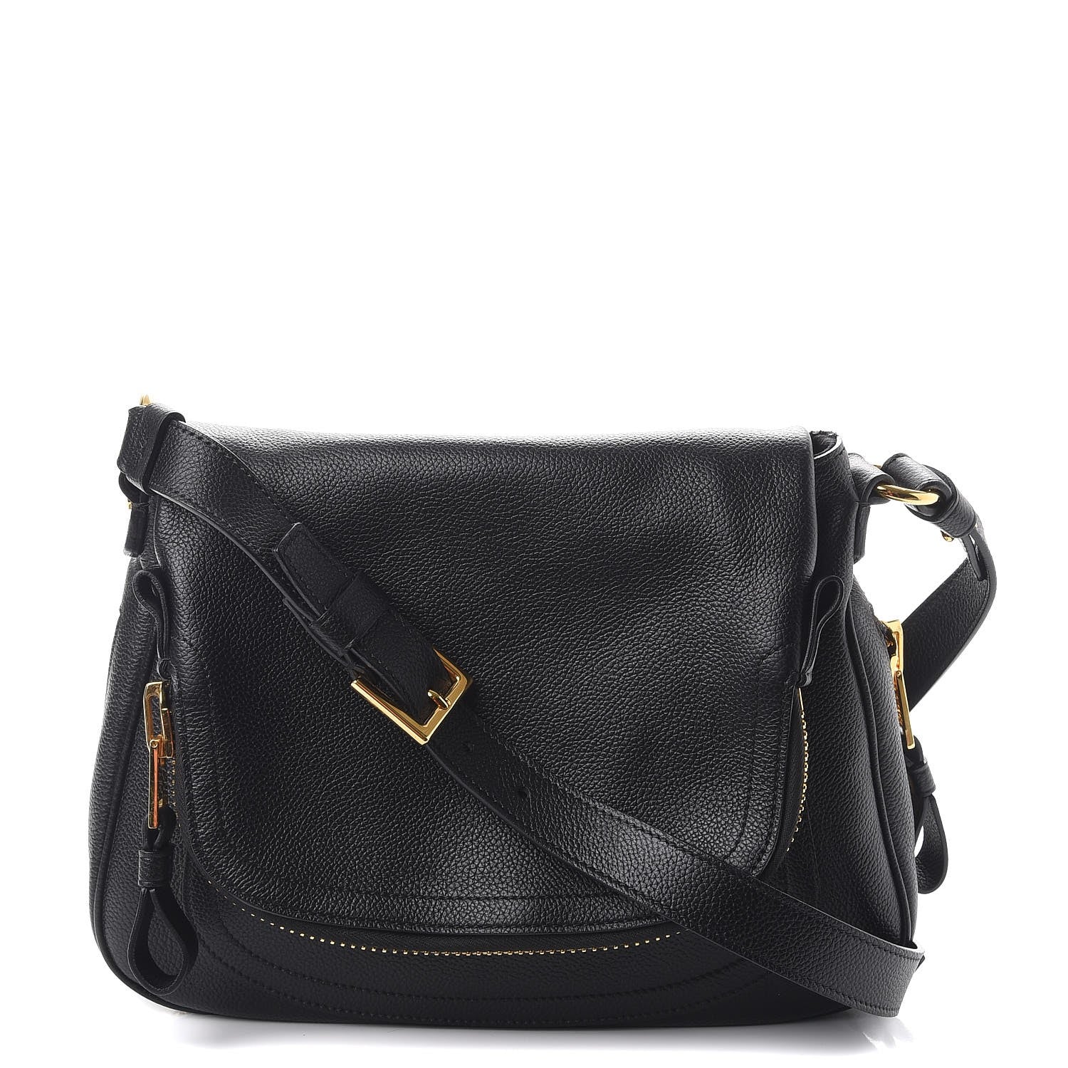 Tom Ford Grained Calfskin Medium Jennifer Crossbody Bag Black 1 of 7