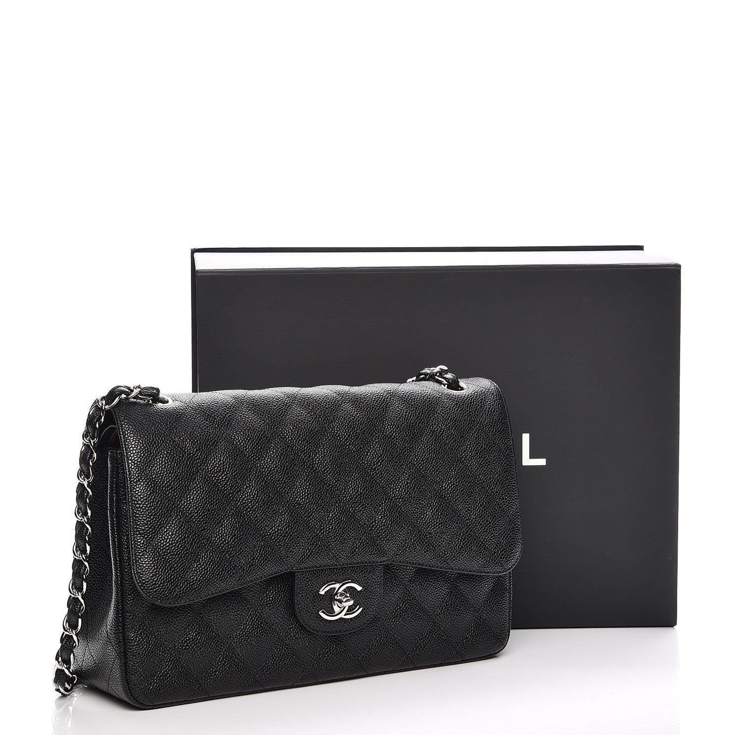 Chanel Caviar Quilted Jumbo Double Flap Black 8 of 8