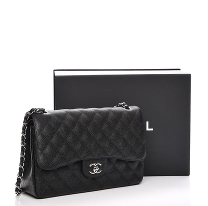 Chanel Caviar Quilted Jumbo Double Flap Black 8 of 8