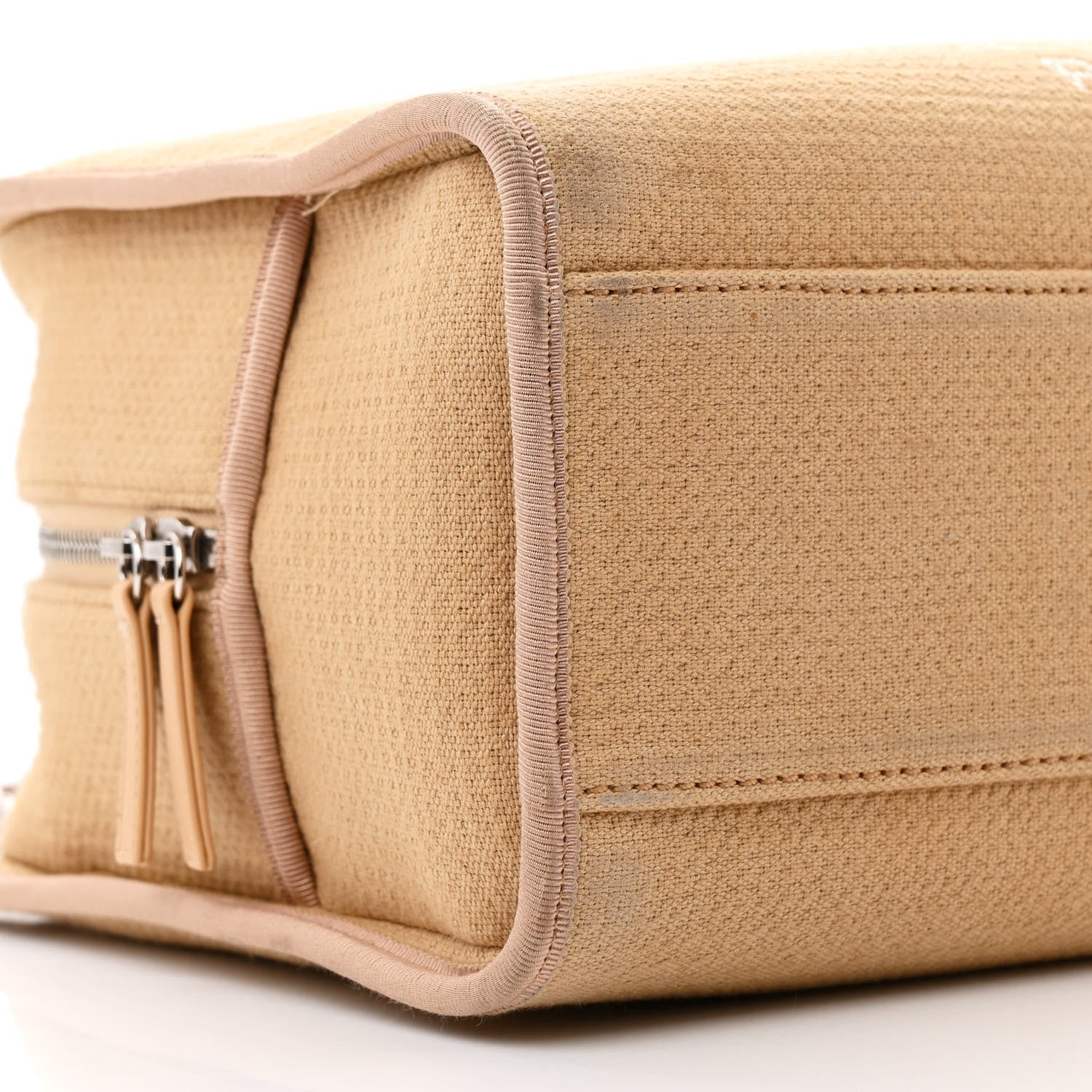 Chanel Canvas Deauville Bowling Bag Beige 9 of 17