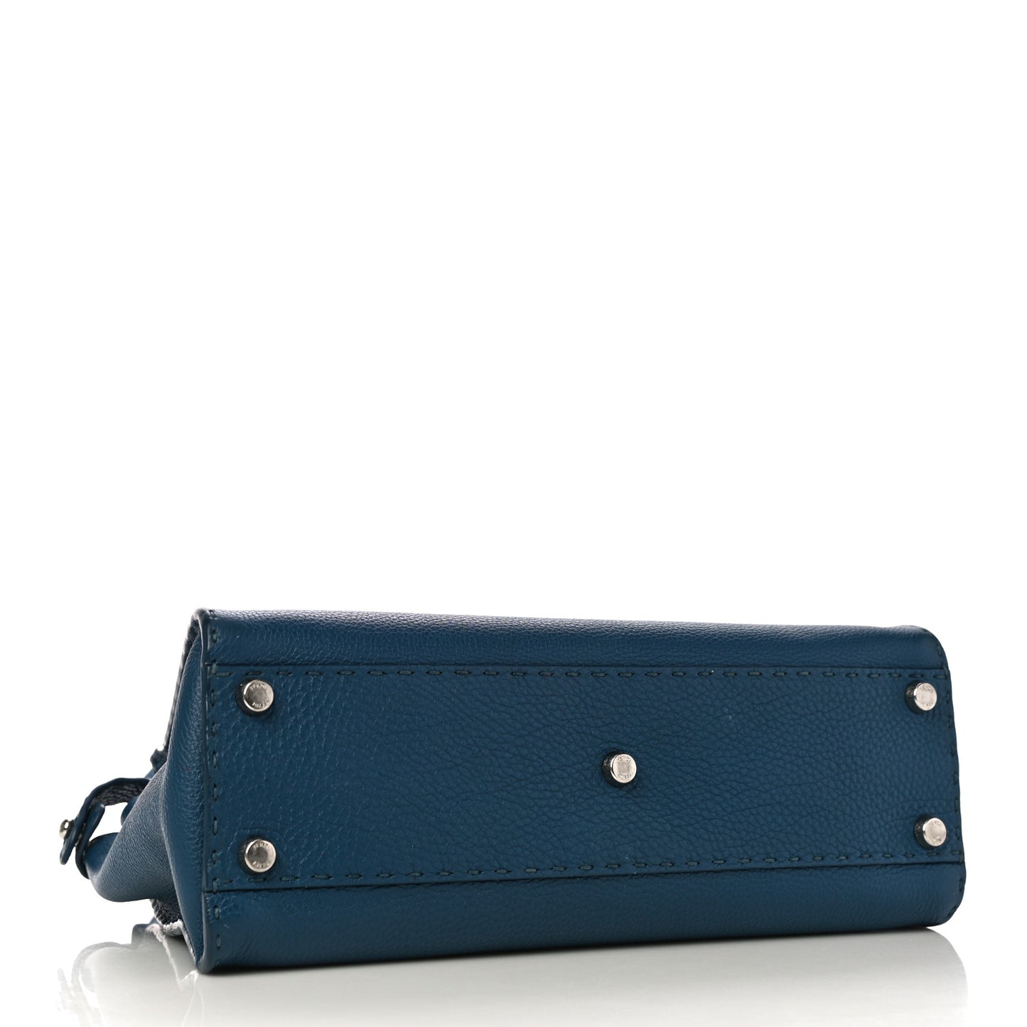 Cuoio Romano Selleria Bi-Color Medium Peekaboo Iconic Satchel Blue Latte