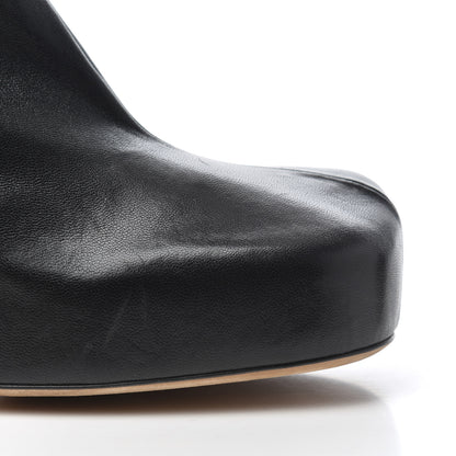 Bottega Veneta Nappa Platform Square Toe Ankle Boots 38 Black 11 of 16