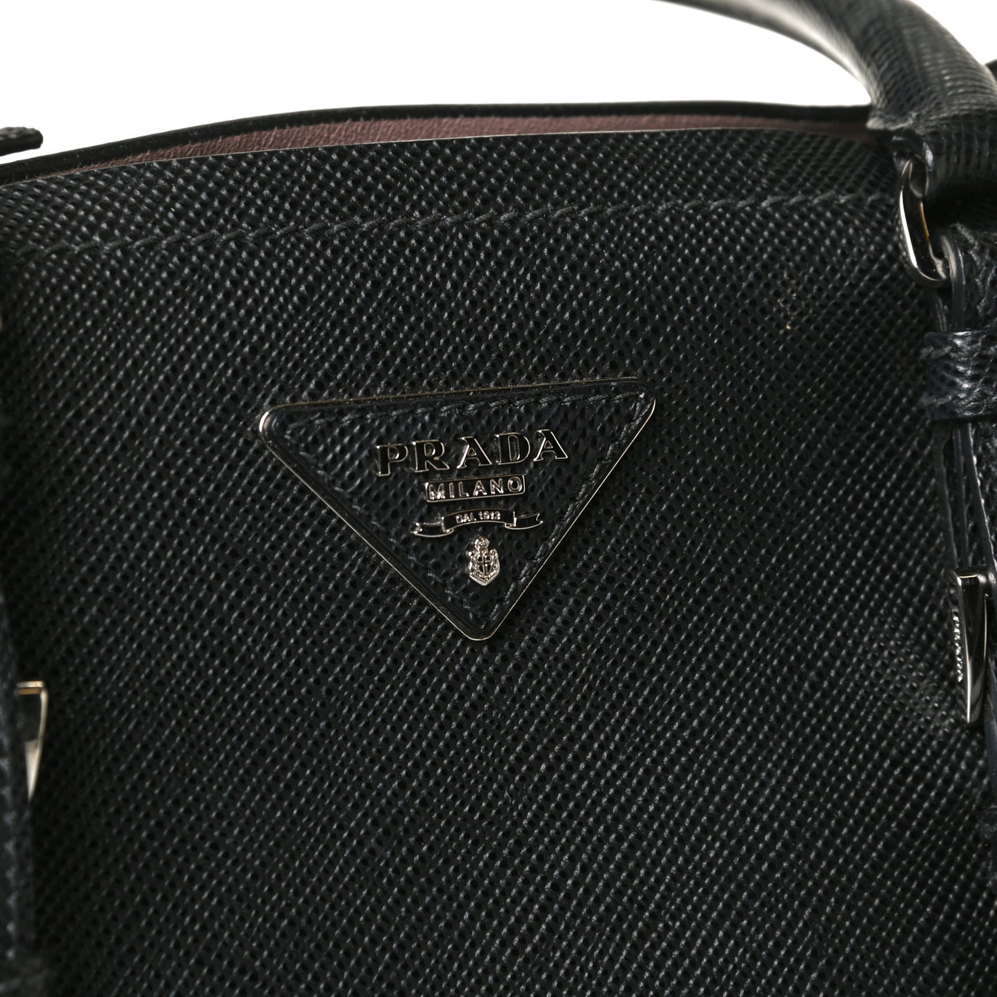 Saffiano Cuir Large Double Bag Black Mughetto