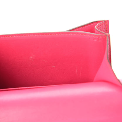 Hermes Chevre Mysore Constance 18 Rose Shocking 11 of 11