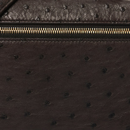Loro Piana Ostrich L19 Extra Pocket Pouch Chocolate 7 of 10