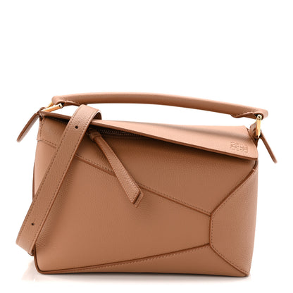 Loewe Grained Calfskin Small Puzzle Edge Bag Toffee 1 of 9