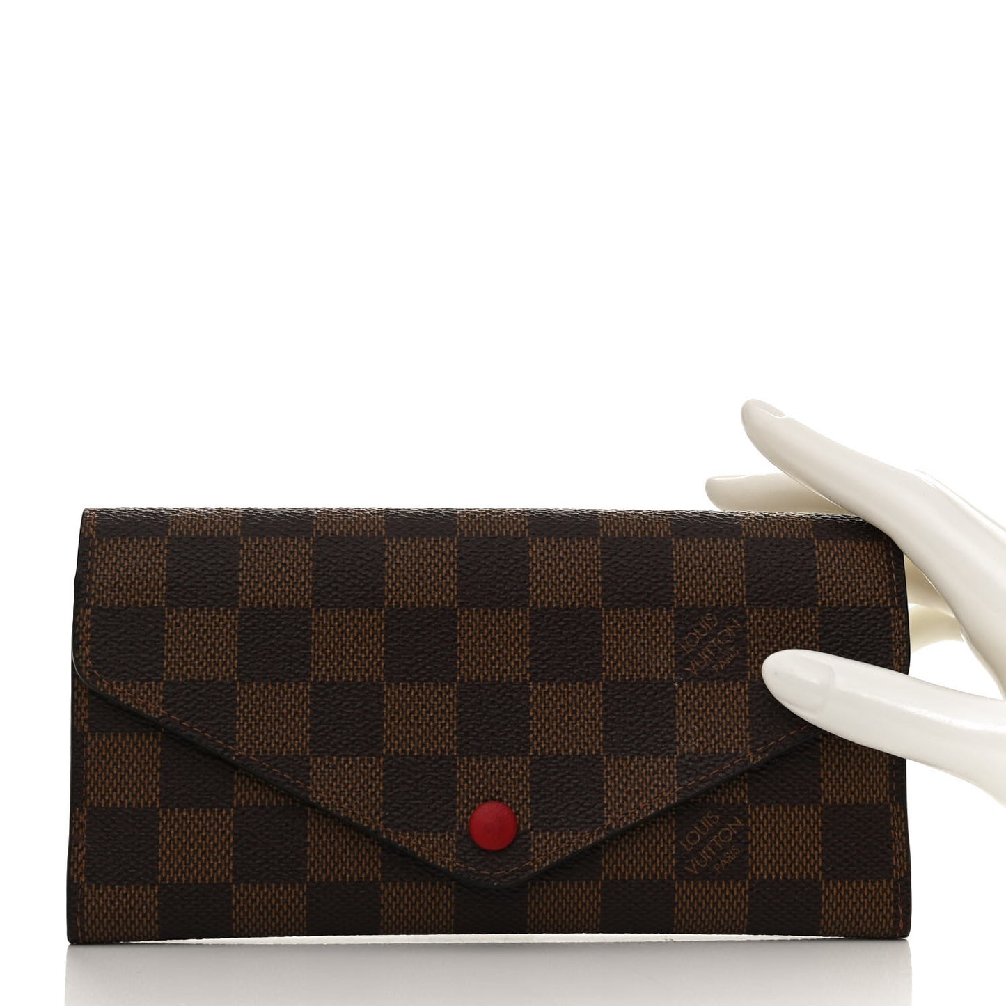 Damier Ebene Josephine Wallet Red