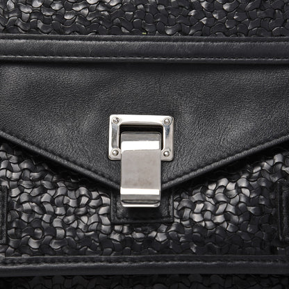 Proenza Schouler Woven Calfskin PS1 Medium Satchel Black 9 of 9