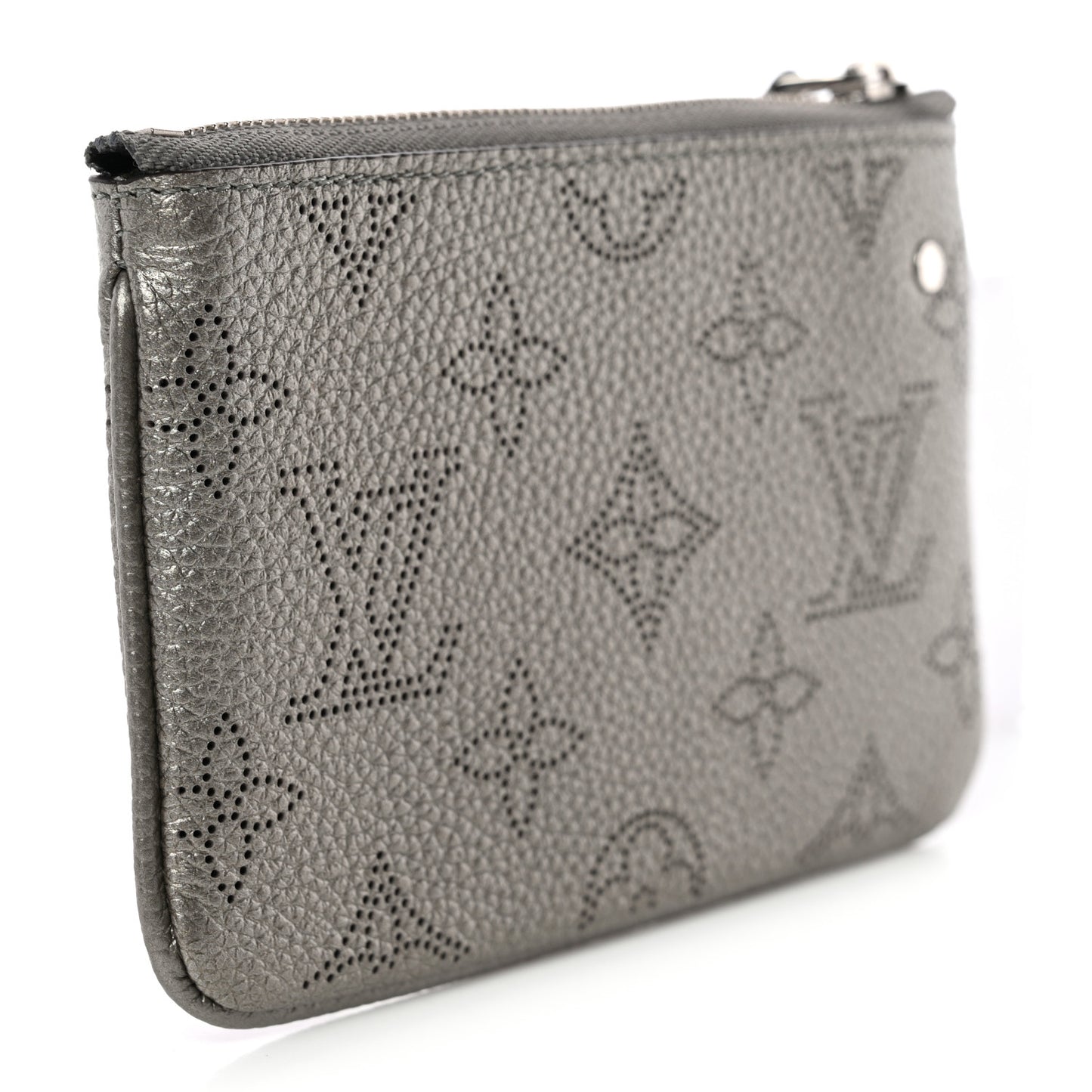 Mahina Zipped Card Holder Metallic Grey