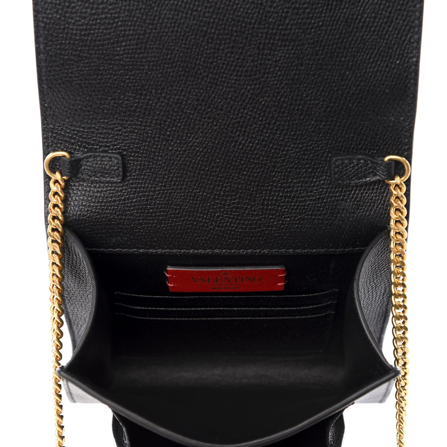 Calfskin VLogo Crossbody Bag Black