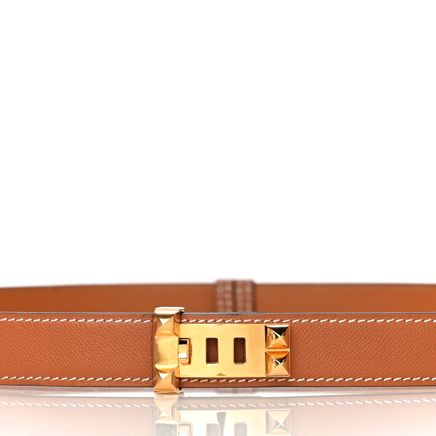 Madame Calfskin 24mm Collier De Chien Belt Gold