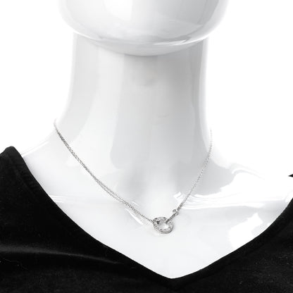 Cartier 18K White Gold 2 Diamond LOVE Necklace 2 of 7