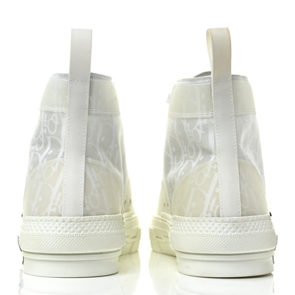 Christian Dior Technical Canvas Oblique Mens B23 High Top Sneakers 42 White 4 of 9