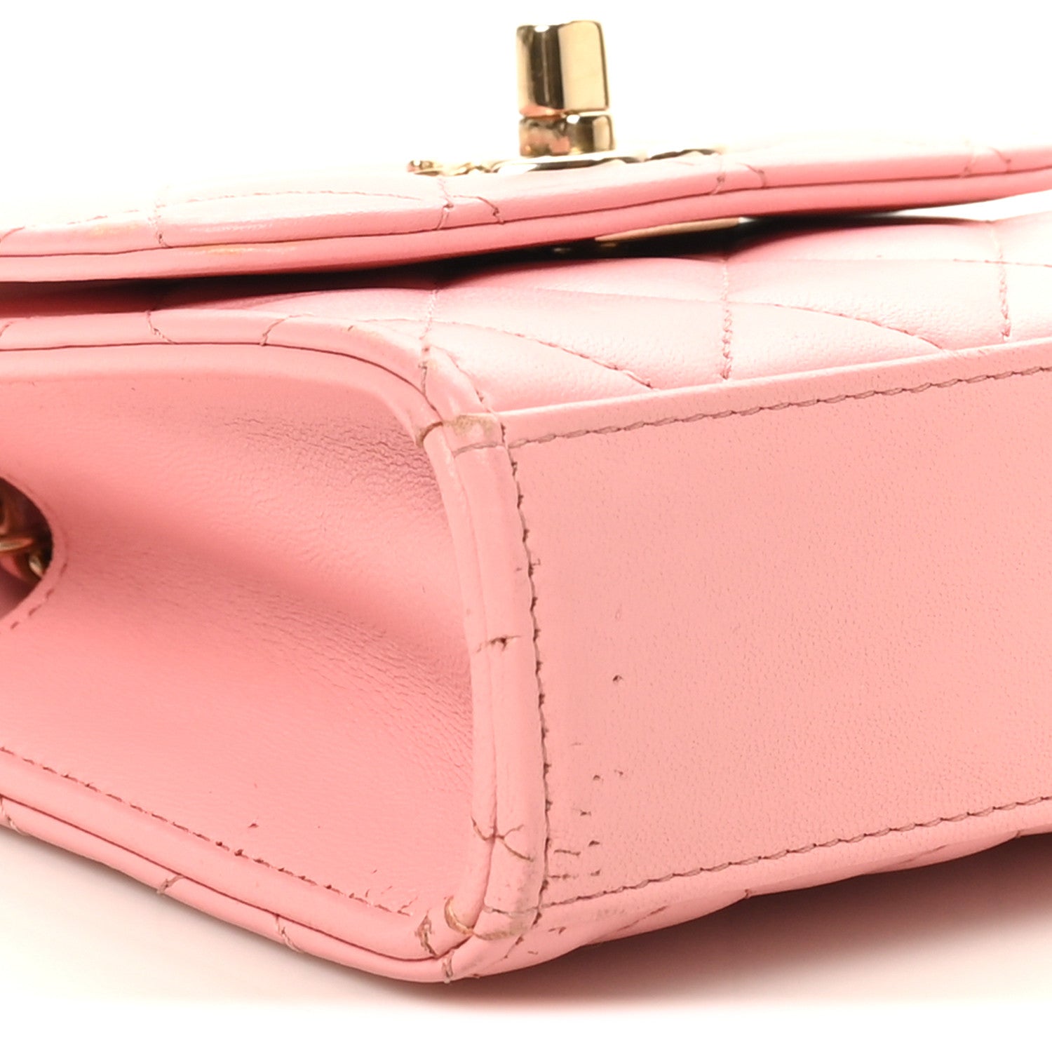 Chanel Lambskin Quilted Mini Trendy CC Clutch With Chain Pink 8 of 10