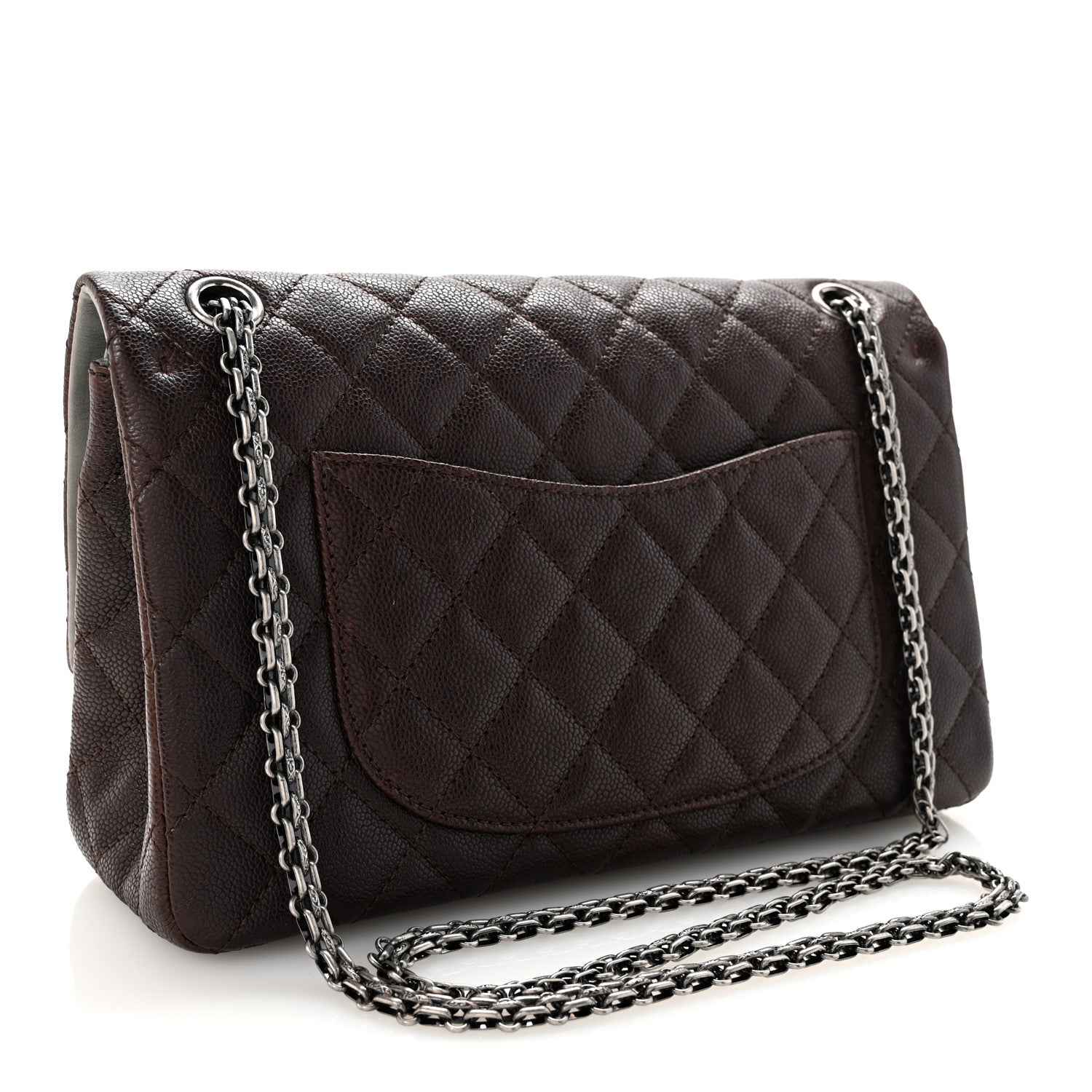 Chanel Caviar Iridescent Calfskin Quilted 2.55 Reissue 226 Flap Brown Grey 3 of 11