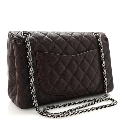 Chanel Caviar Iridescent Calfskin Quilted 2.55 Reissue 226 Flap Brown Grey 3 of 11