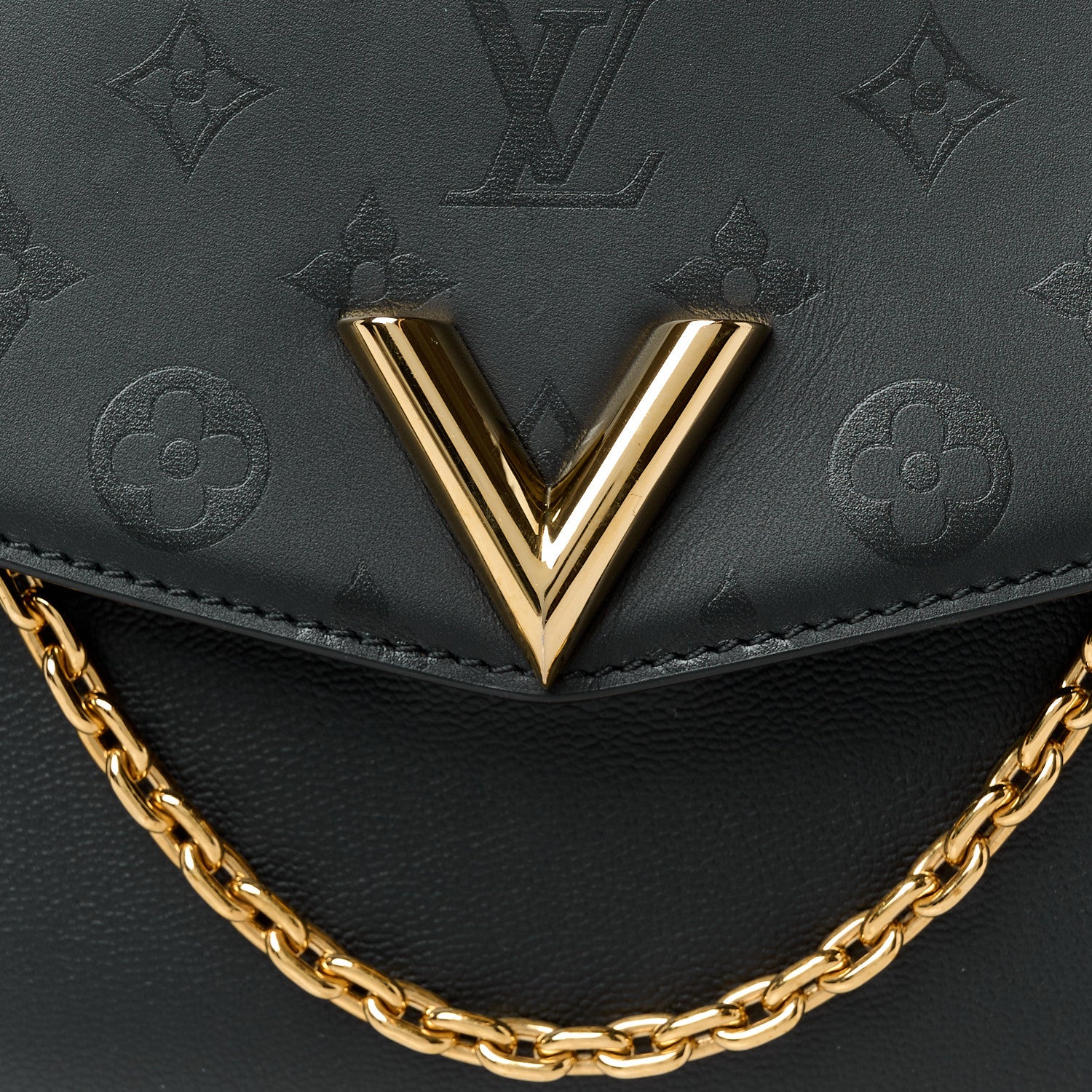 Louis Vuitton Calfskin Monogram Very Messenger Black 9 of 12