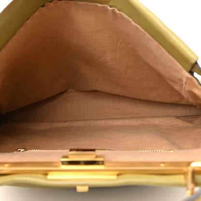 Fendi Cuoio Romano Selleria Large Peekaboo Iconic Satchel Muschio Moro 4 of 13