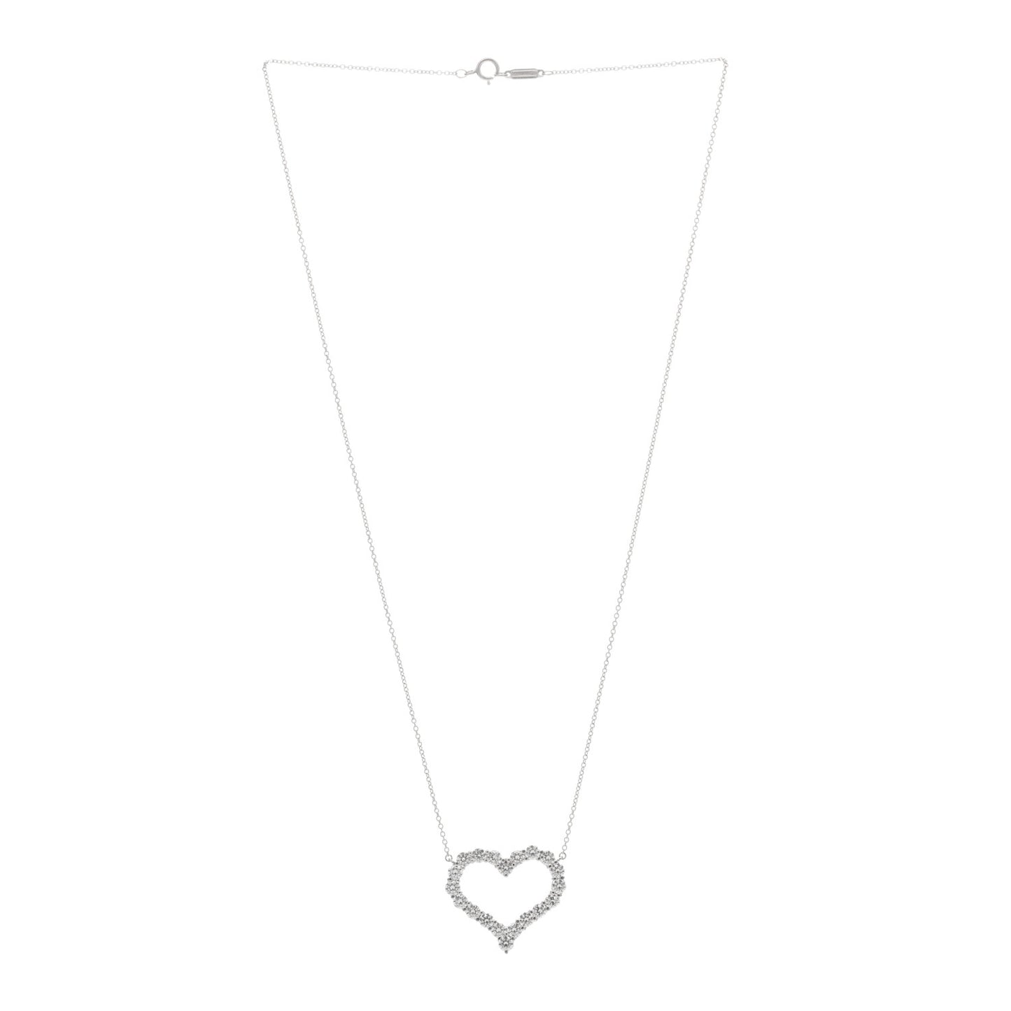 Platinum Diamond 1.96ctw Heart Pendant Necklace