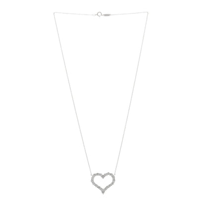 Tiffany Platinum Diamond 1.96ctw Heart Pendant Necklace 2 of 3