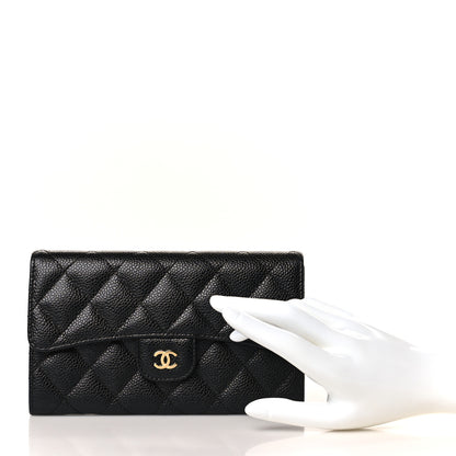 Chanel Caviar Quilted Large Flap Wallet Black 2 of 8