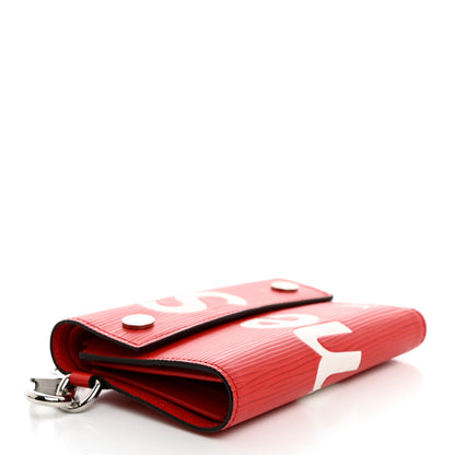 Louis Vuitton X SUPREME Epi Chain Wallet Red 4 of 8