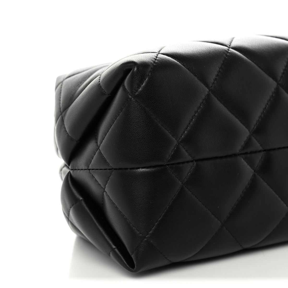 Chanel Lambskin Quilted Clutch With Chain Black 9 of 10