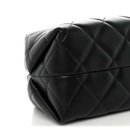 Chanel Lambskin Quilted Clutch With Chain Black 9 of 10