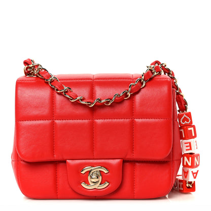 Chanel Lambskin Resin Crystal Square Quilted Monacoco Mini Flap Rogue 1 of 11