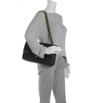 Chanel Caviar Quilted Jumbo Double Flap Black 2 of 8