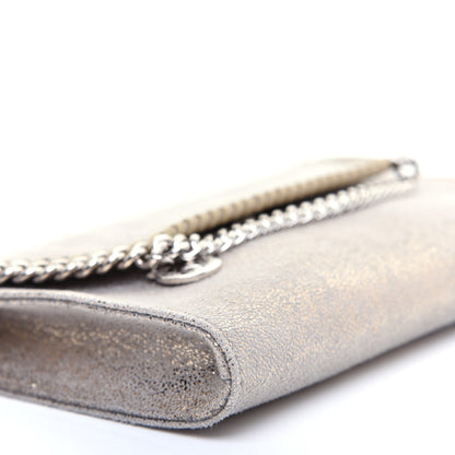 Stella McCartney Metallic Shaggy Deer Falabella Wallet on Chain Silver 6 of 10