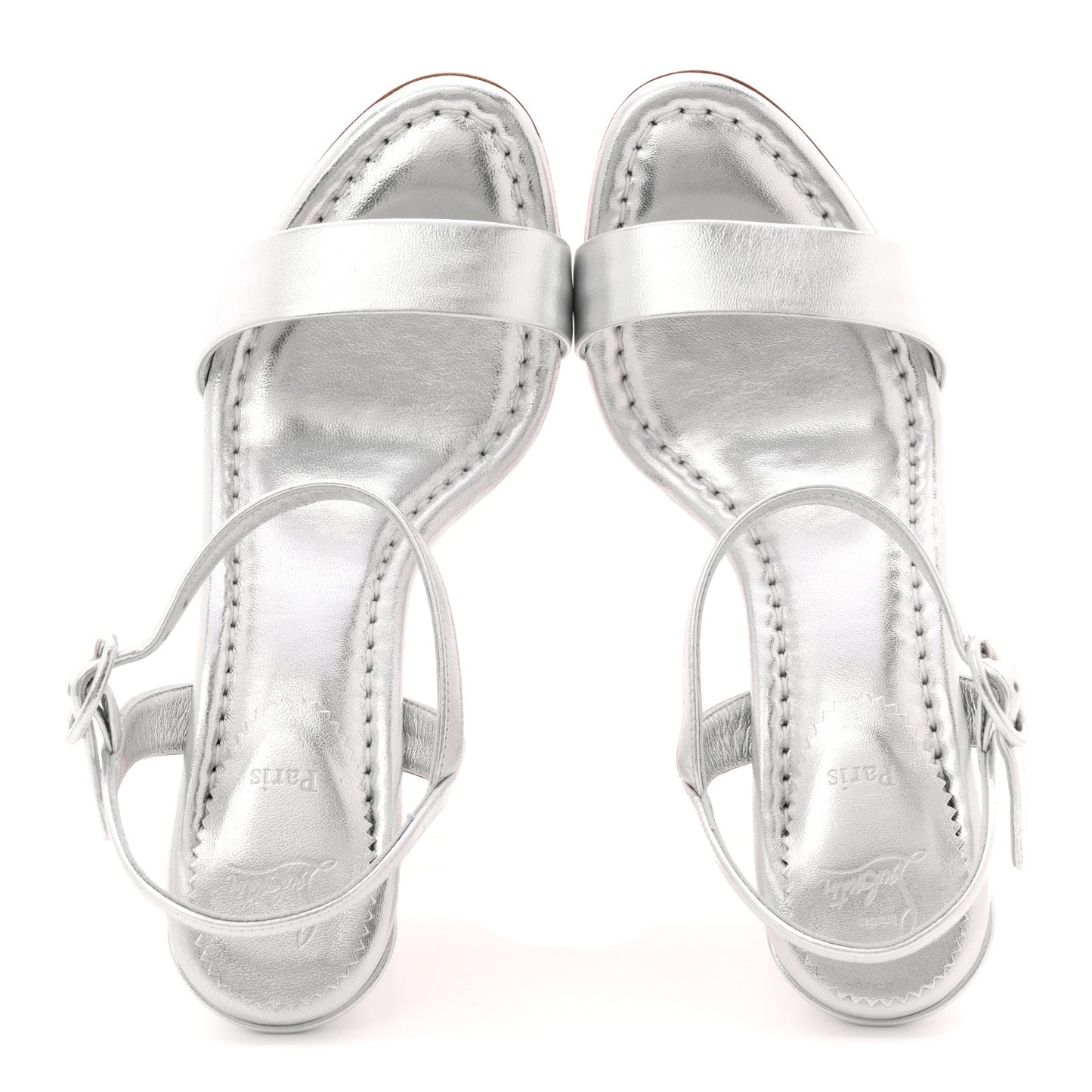 Nappa Laminata Miss Jane 85 Sandal Pumps 36.5 Silver