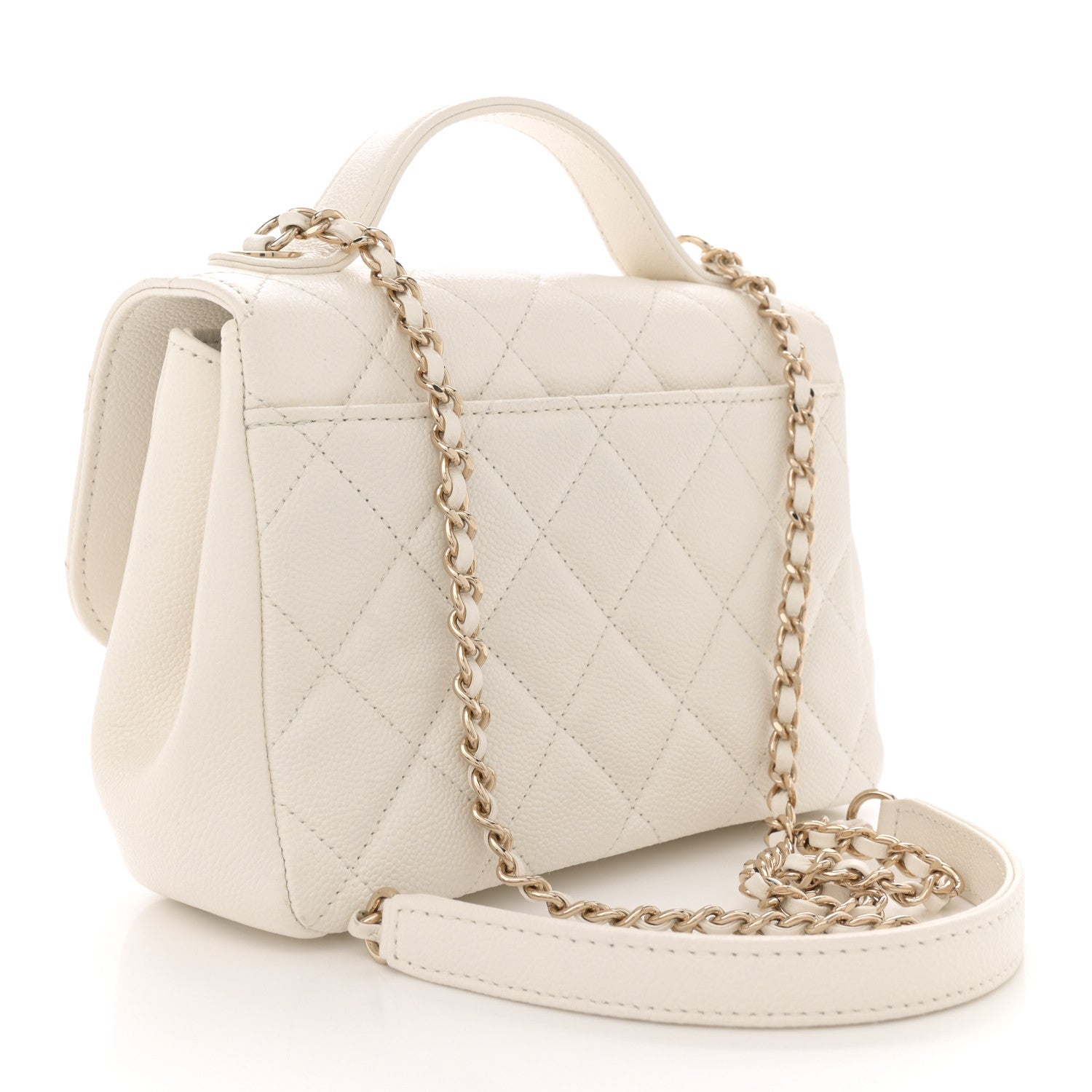 Chanel Caviar Quilted Small Business Affinity Flap White 3 of 11