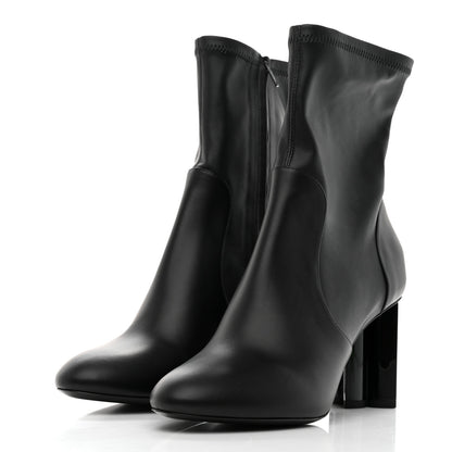 Louis Vuitton Calfskin Silhouette Ankle Boots 37.5 Black 3 of 8