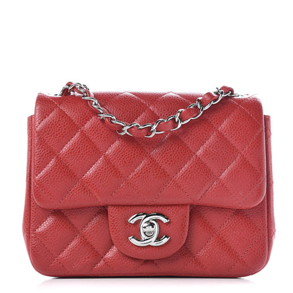 Chanel Caviar Quilted Mini Square Flap Red 1 of 9
