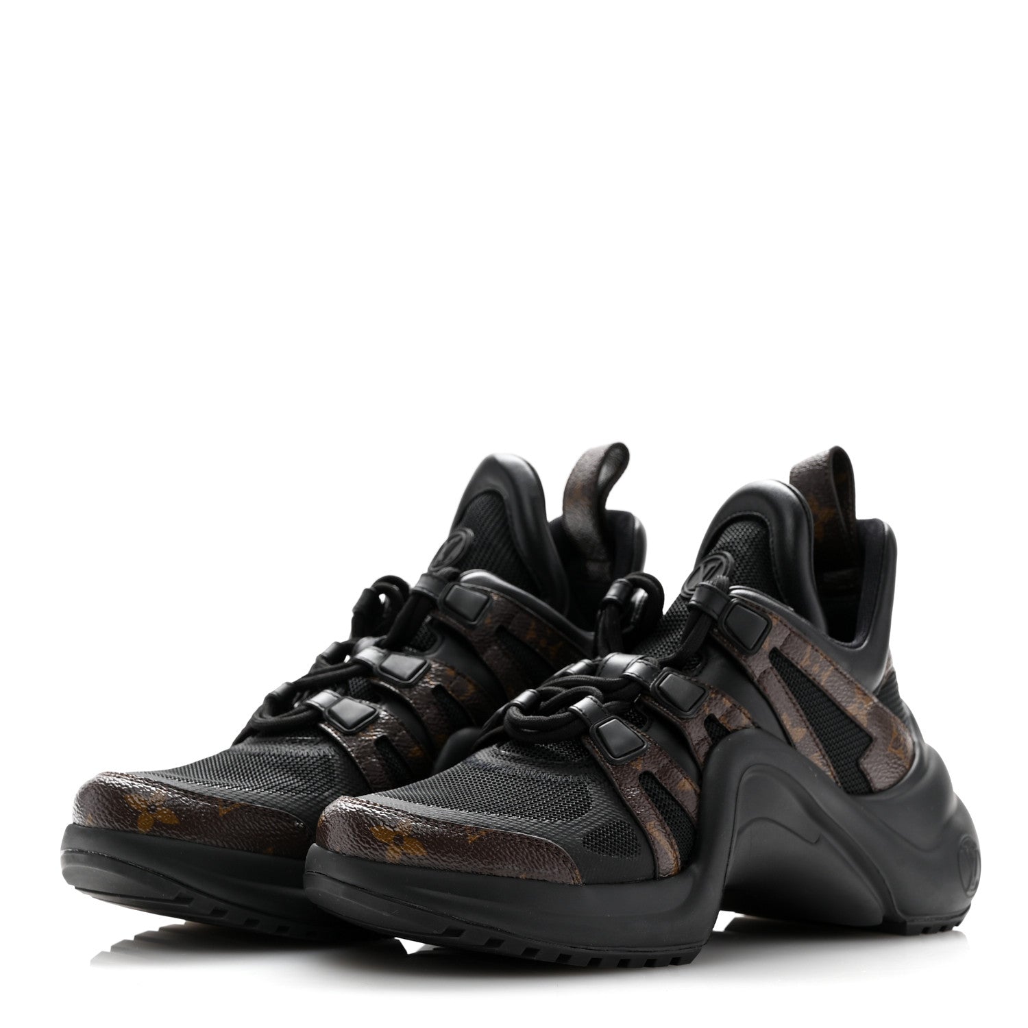 Louis Vuitton Calfskin Patent Monogram LV Archlight Sneakers 37 Black 4 of 9