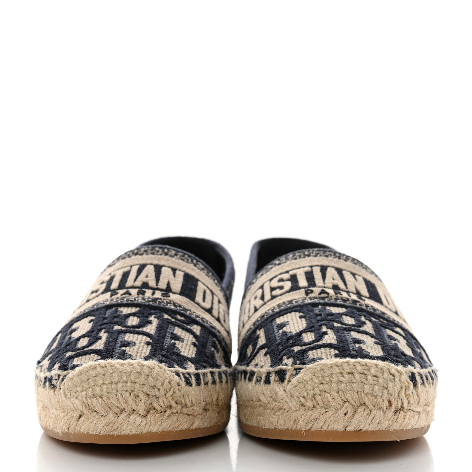 Christian Dior Oblique Embroidered Granville 15mm Espadrilles 35.5 Deep Blue 2 of 9