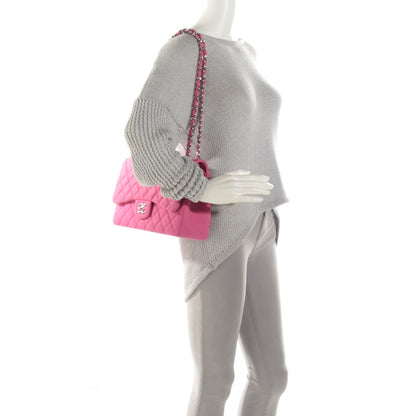 Chanel Iridescent Caviar Quilted Jumbo Double Flap Pink 2 of 8