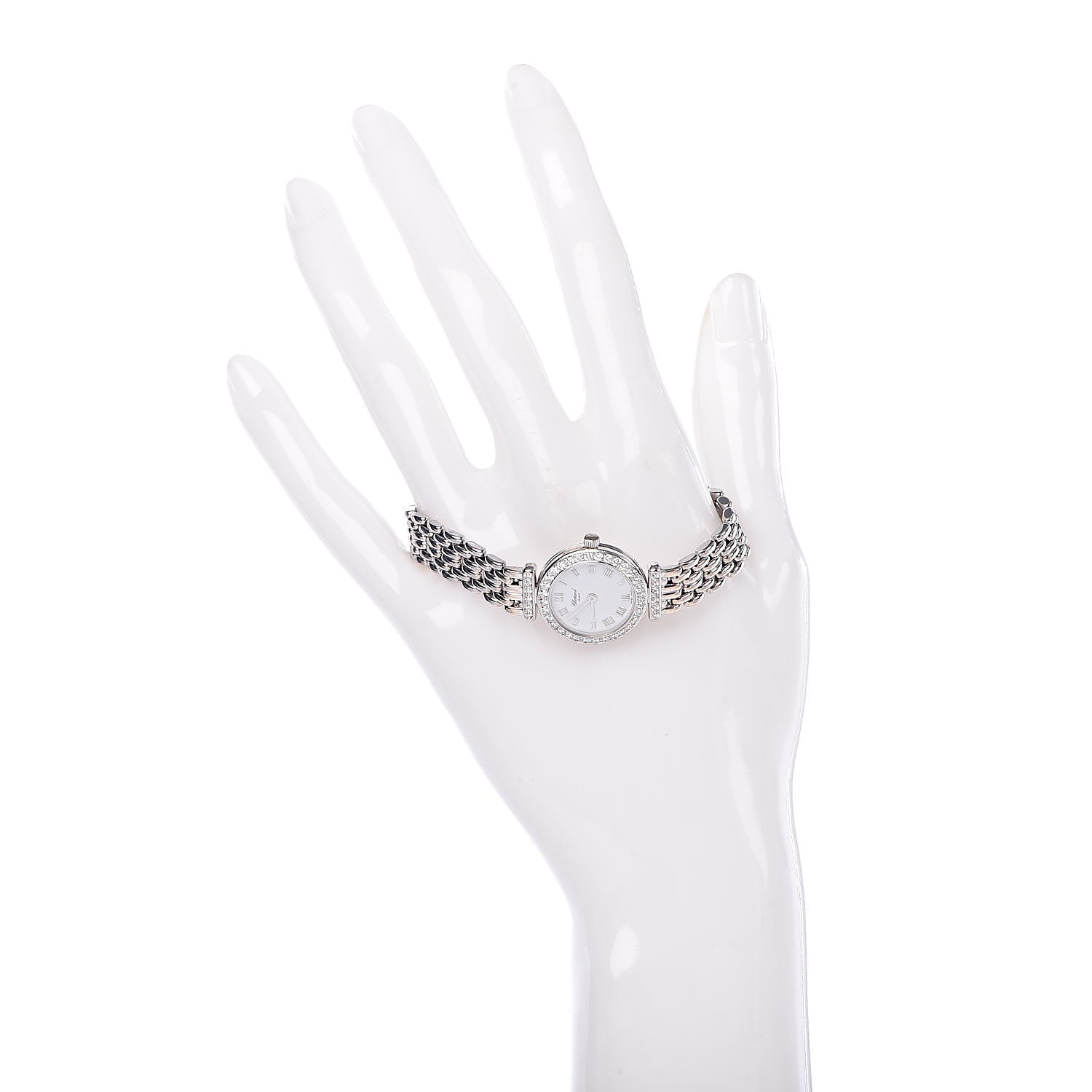 Chopard 18K White Gold Diamond Bezel 20mm Classique Quartz Watch 2 of 7