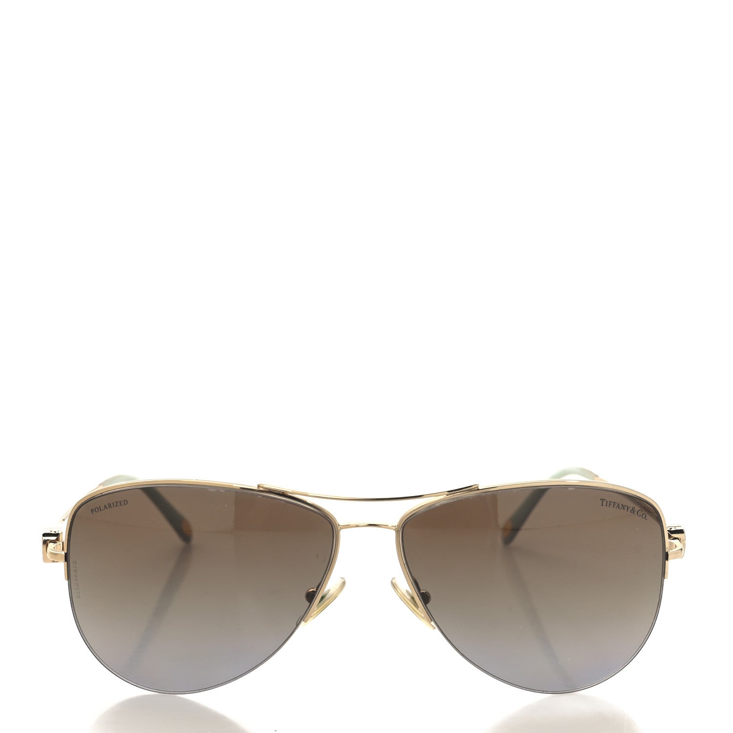 Tiffany Aviator Heart Sunglasses TF 3021 Gold 2 of 8