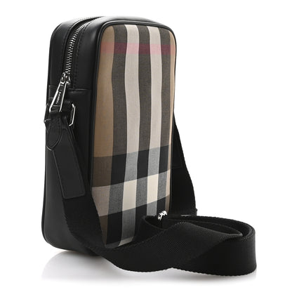 Burberry Canvas Super Exploded Check Vertical Paddy Camera Bag Taupe Brown 2 of 10