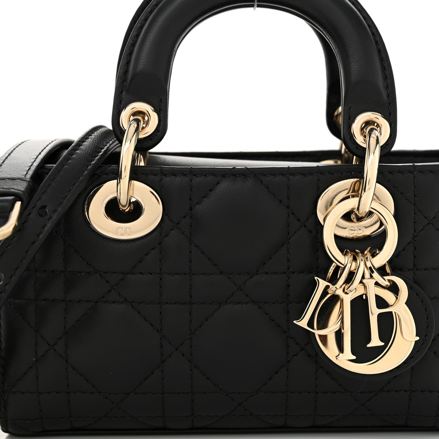 Christian Dior Lambskin Cannage Micro Lady D-Joy Black 8 of 12