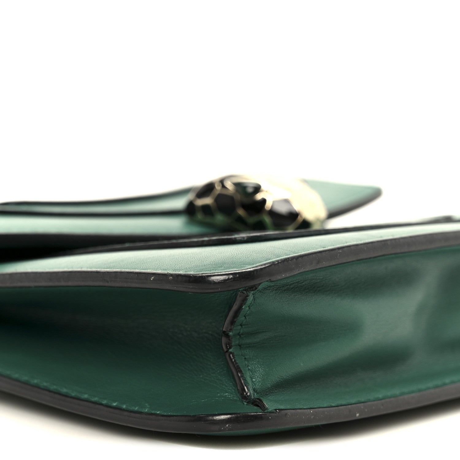 Bulgari Calfskin Small Serpenti Forever Snake Strap Crossbody Bag Emerald Green 10 of 11