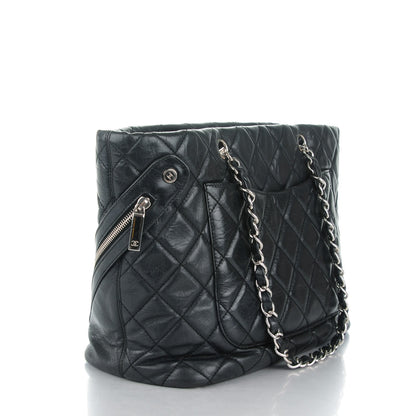 Chanel Aged Calfskin Quilted Large Cotton Club Tote Black 3 of 7