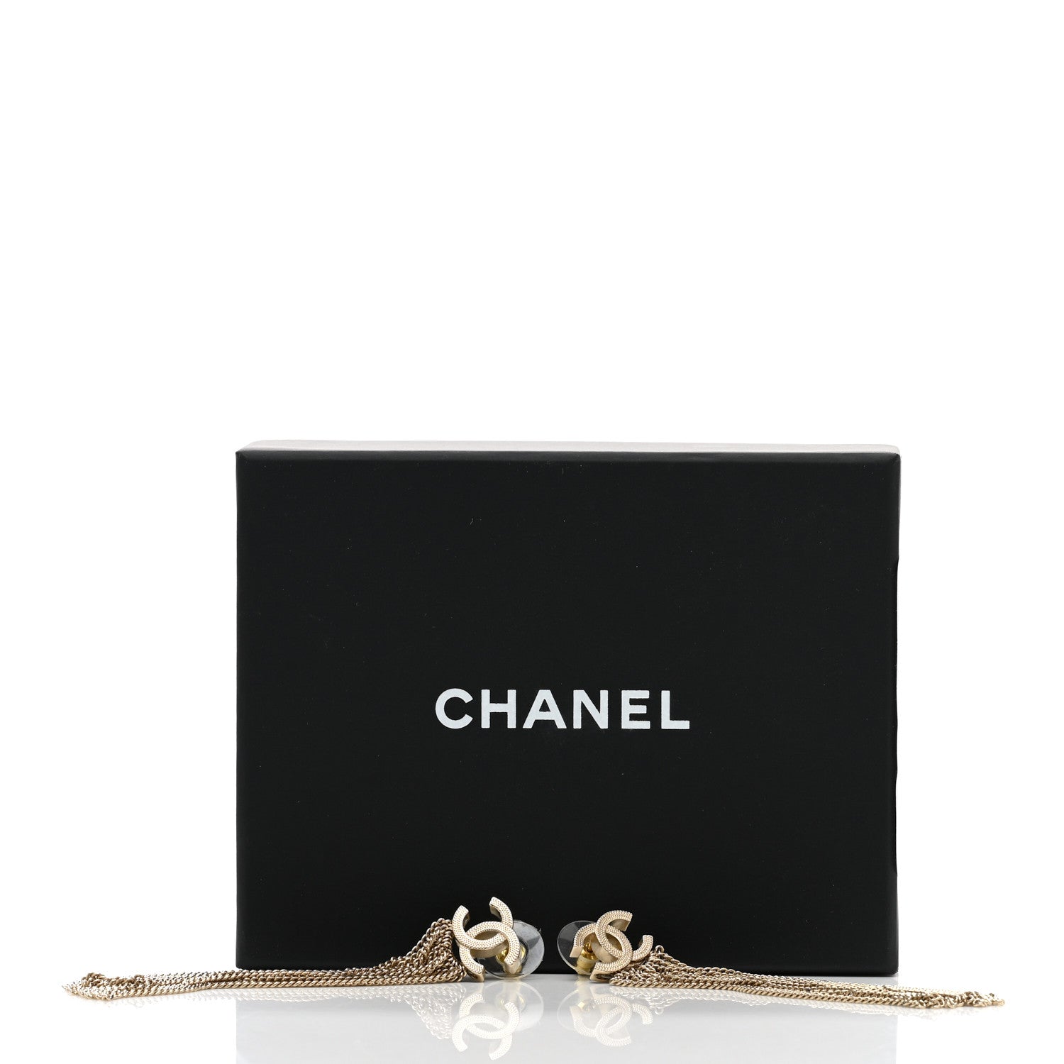 Chanel Metal CC Multi Strand Chain Drop Earrings Gold 5 of 5
