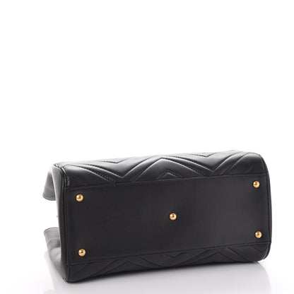 Gucci Calfskin Matelasse Small GG Marmont Tote Black 4 of 7